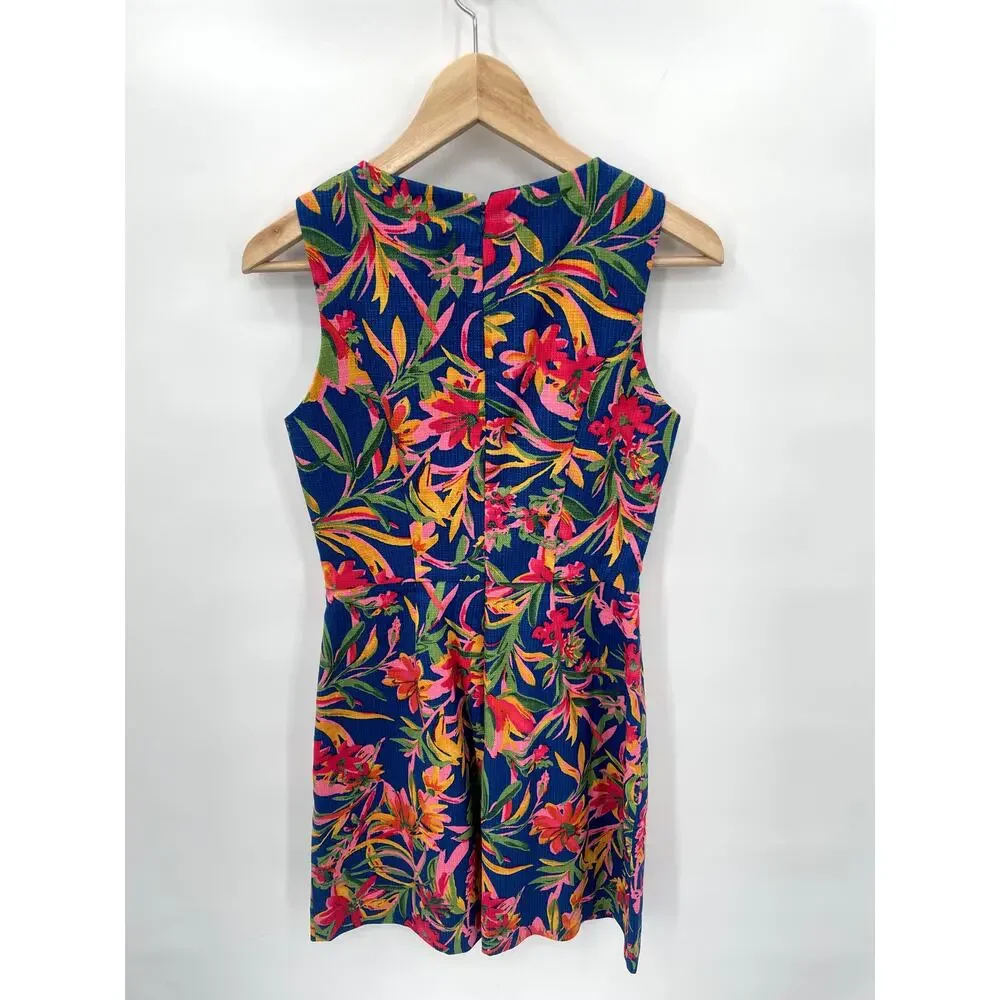J.CREW Vibrant Multicolor Botanical Floral Shift Dress // 0